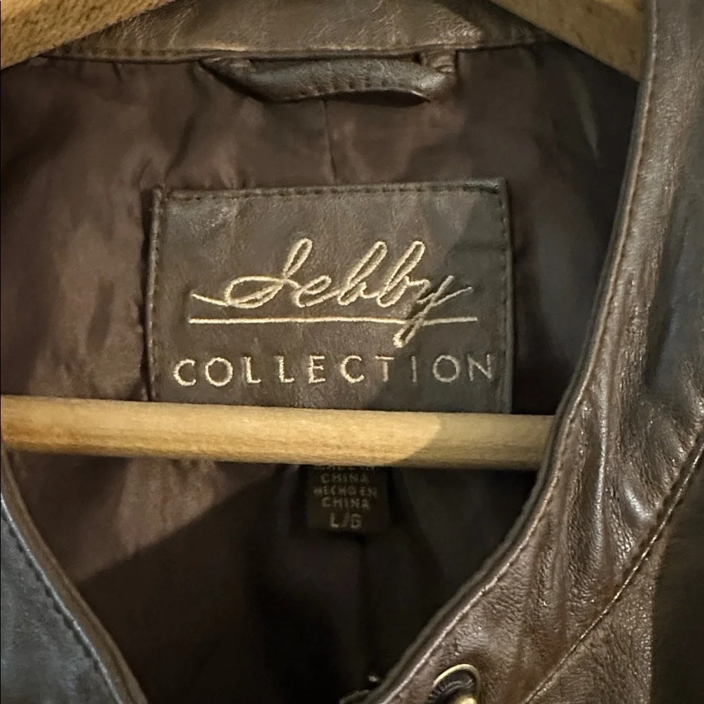 Brown Vegan Leather Jacket - Picture 5 of 5